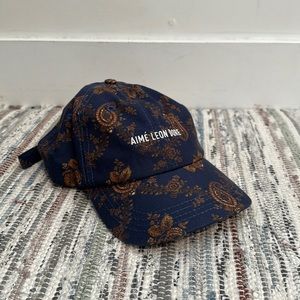 AIMÉ LEON DORE-BLUE/GOLD PAISLEY HAT